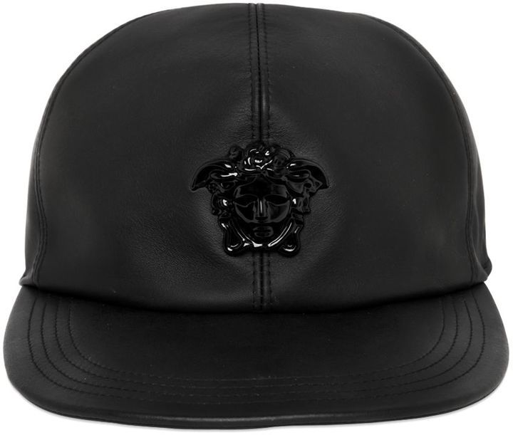 Versace Medusa Leather Baseball Hat 