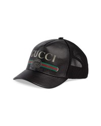 Gucci Vintage Logo Leather Ball Cap