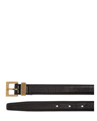 Saint Laurent 20mm Monogram Buckle Leather Belt