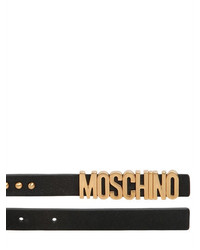 Moschino 20mm Studs Logo Leather Belt