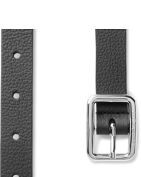 Alexander McQueen 2cm Black Full Grain Leather Belt