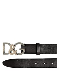 Dolce & Gabbana 30 Mm Dg Buckle Leather Belt