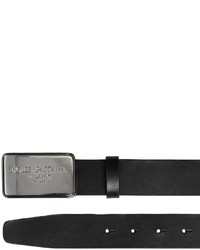 Dolce & Gabbana 30mm Leather Belt W Logo Plaque