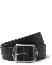 Bottega Veneta 35cm Black Intrecciato Leather Belt