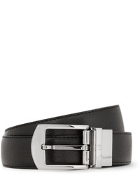 Dunhill 3cm Black Cut To Fit Textured Leather Belt
