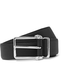 Alexander McQueen 3cm Black Full Grain Leather Belt