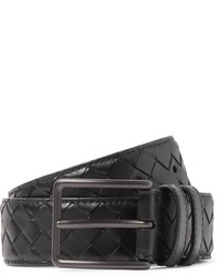 Bottega Veneta 3cm Black Intrecciato Leather Belt