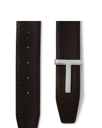 Tom Ford 4cm Black And Brown Reversible Full Grain Leather Belt