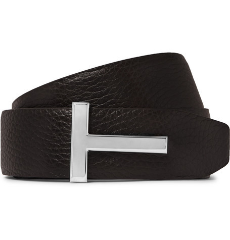 TOM FORD 4cm Black and Dark-Brown Reversible Full-Grain Leather Belt for  Men