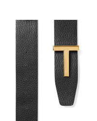 Tom Ford 4cm Black And Dark Brown Reversible Full Grain Leather Belt