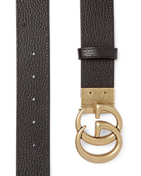 Gucci 4cm Black And Merlot Reversible Full Grain Leather Belt