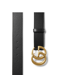 Gucci 4cm Black Full Grain Leather Belt