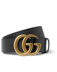 Gucci 4cm Black Full Grain Leather Belt