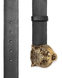 Gucci 4cm Black Leather Belt