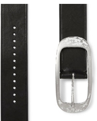 Lanvin 4cm Black Leather Belt