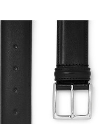 ANDERSON'S 4cm Black Leather Belt