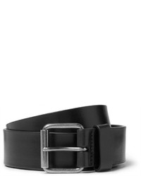 Dries Van Noten 4cm Black Leather Belt