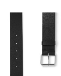 Balenciaga 4cm Black Logo Print Full Grain Leather Belt