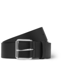 Balenciaga 4cm Black Logo Print Full Grain Leather Belt