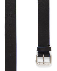 McQ Alexander Ueen 3cm Black Leather Belt