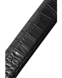 Andersons Andersons Croc Effect Leather Belt Black