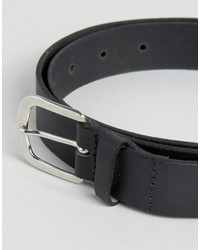 Asos Smart Leather Belt With Horseshoe Buckle