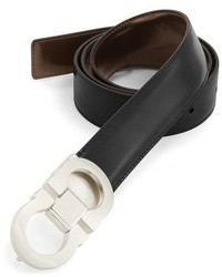 Salvatore Ferragamo Big Tall Double Gancio Reversible Leather Belt