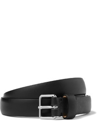 Maison Margiela Black 2cm Grained Leather Belt