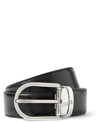 Montblanc Black 3 Cm Leather Belt