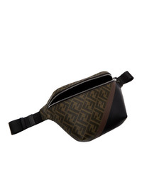 Fendi Black And Brown Forever Belt Pouch