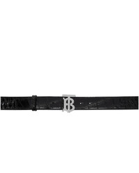 Burberry Black Croc Tb Belt