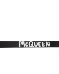 Alexander McQueen Black Graffiti Belt