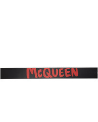 Alexander McQueen Black Graffiti Belt