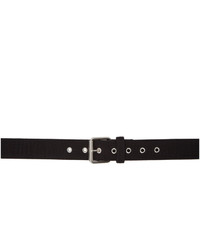 Dries Van Noten Black Leather And Jersey Belt