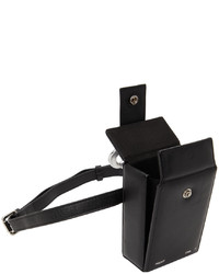 Heliot Emil Black Leather Box Bag Belt