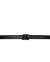 Saint Laurent Black Leather Celtic Belt