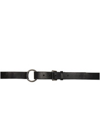 DSQUARED2 Black Leather Ring Belt