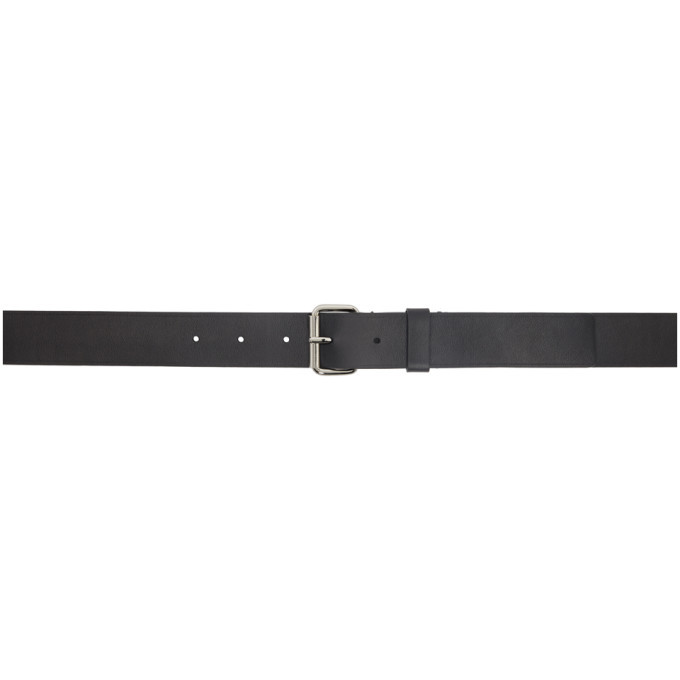 MM6 MAISON MARGIELA Black Logo Belt, $180 | SSENSE | Lookastic