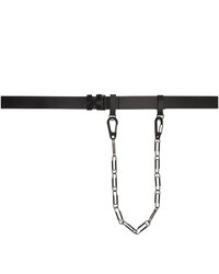 Off-White Black Paperclip Chain Logo Belt