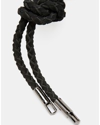 Asos Brand Rope Belt In Faux Leather