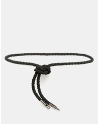 Asos Brand Rope Belt In Faux Leather
