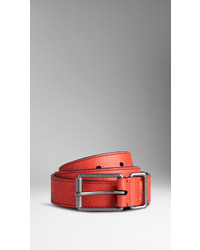 Burberry Military Buckle Leather Belt