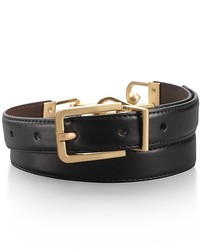 Calvin Klein Reversible Chain Link Skinny Leather Belt