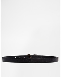 Asos Collection Leather Waist Belt With Cross Detail