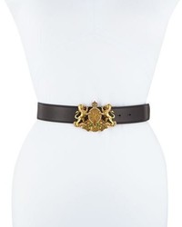 Ralph Lauren Collection Lion Crest Calf Leather Belt