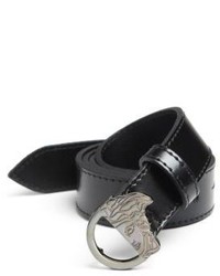 Versace Collection Medusa Logo Leather Belt