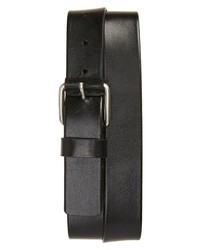 Nordstrom Covered Roller Leather Belt In Black At
