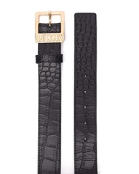 Moschino Crocodile Effect Leather Belt
