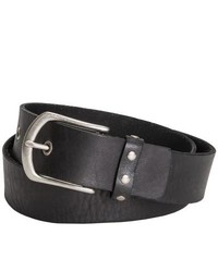 Danbury Distressed Leather Belt Black