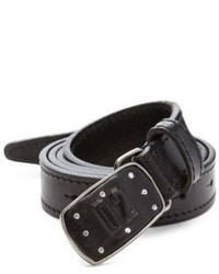 DSQUARED2 Debossed Buckle Leather Belt